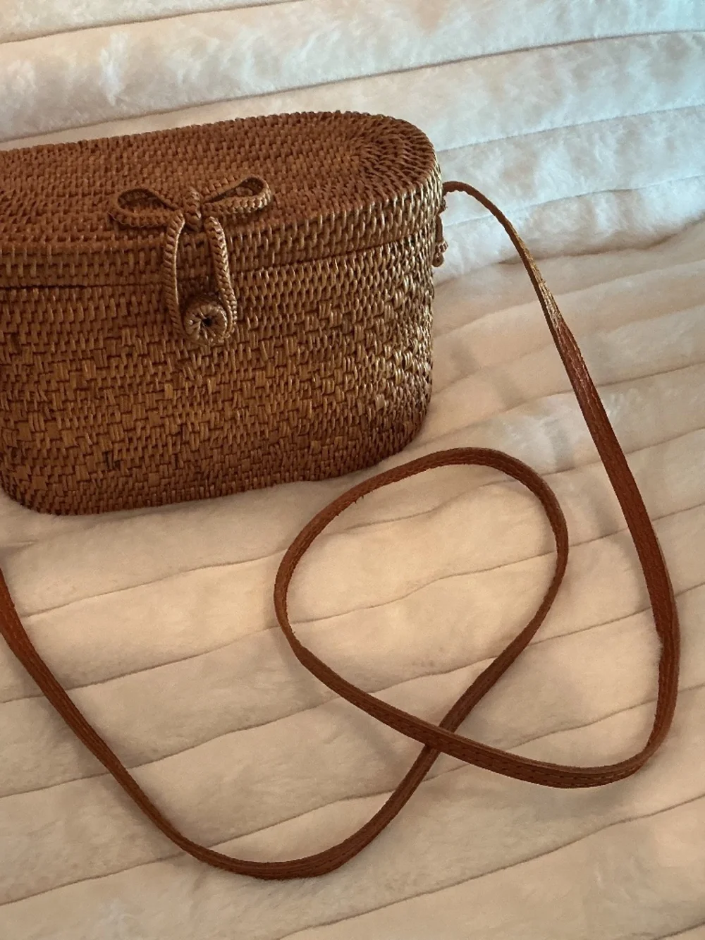 Bali straw handbag